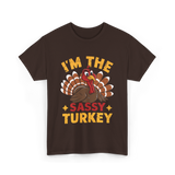 I'm The Sassy Turkey Thanksgiving T-Shirt - Dark Chocolate