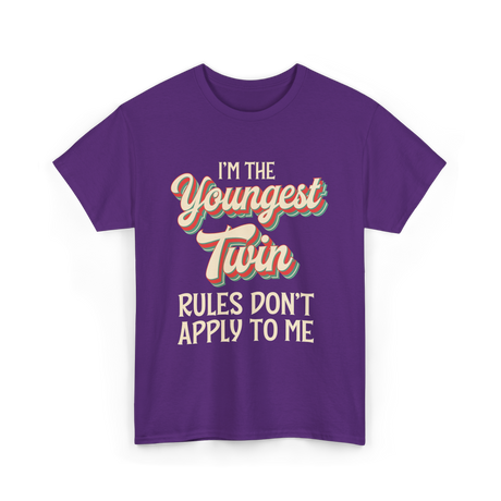 I'm the Youngest Twin T-Shirt - Purple