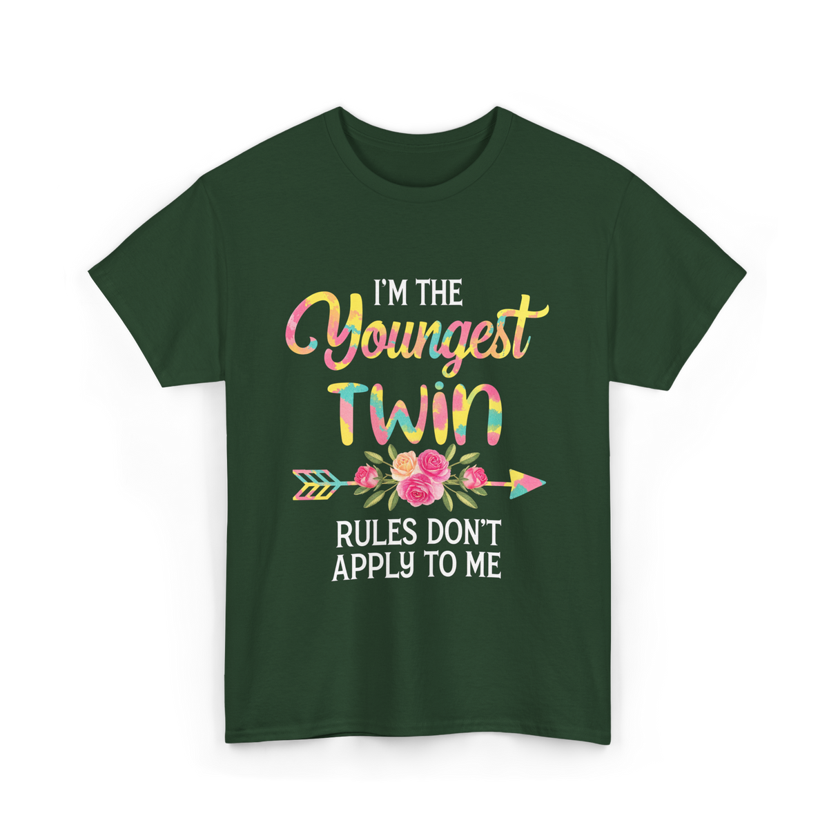 I'm the Youngest Twin T-Shirt - Forest Green