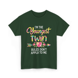 I'm the Youngest Twin T-Shirt - Forest Green