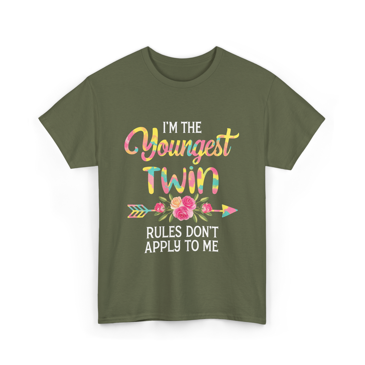 I'm the Youngest Twin T-Shirt - Military Green