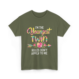 I'm the Youngest Twin T-Shirt - Military Green