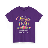 I'm the Youngest Twin T-Shirt - Purple