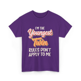 I'm The Youngest Twin Twinning T-Shirt - Purple