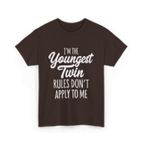 I’m the Youngest Twin Twins T-Shirt - Dark Chocolate