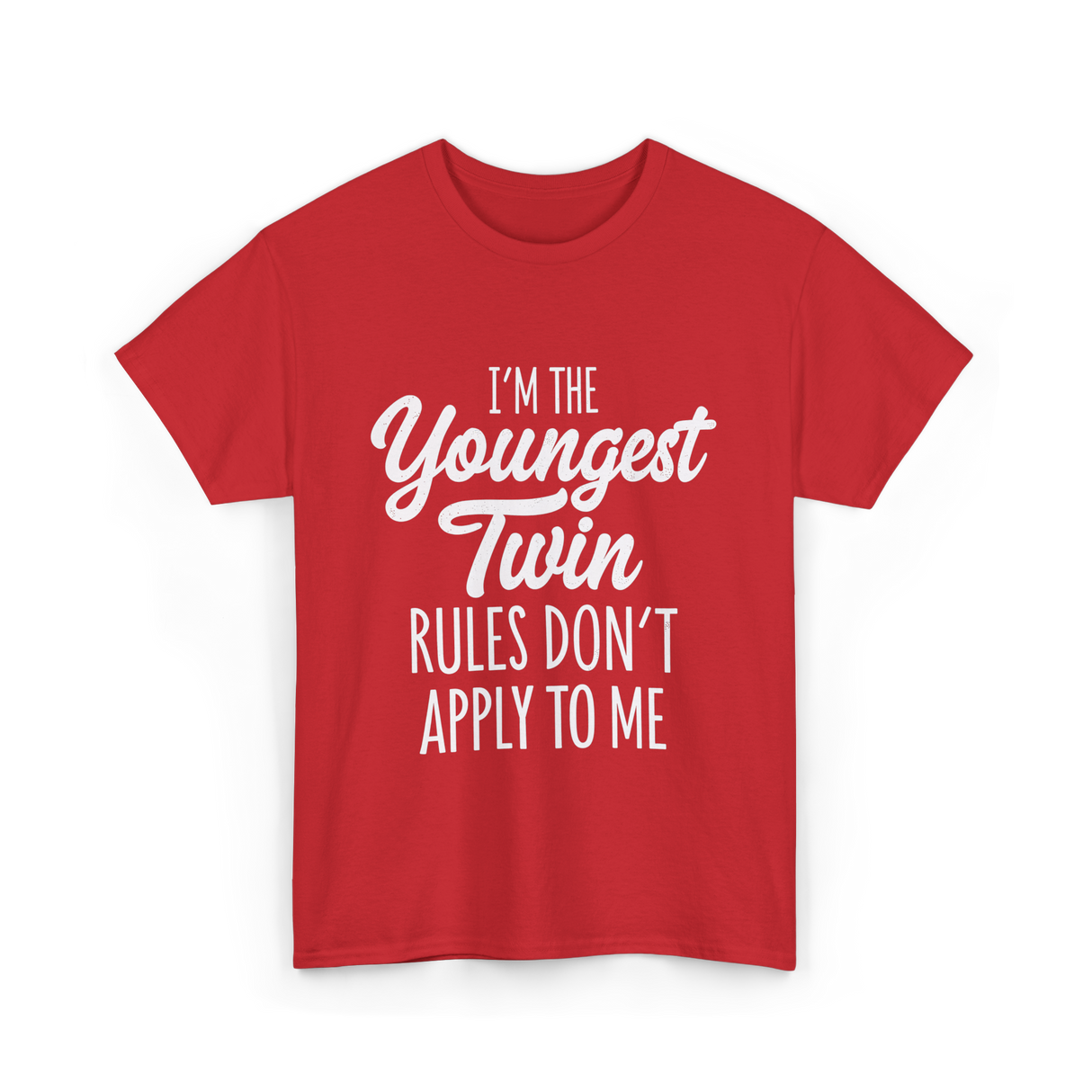 I’m the Youngest Twin Twins T-Shirt - Red