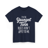 I’m the Youngest Twin Twins T-Shirt - Navy