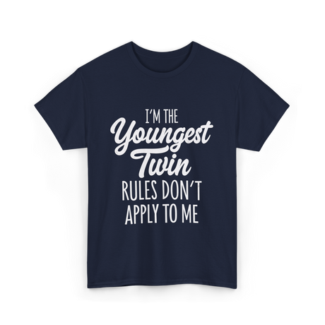 I’m the Youngest Twin Twins T-Shirt - Navy