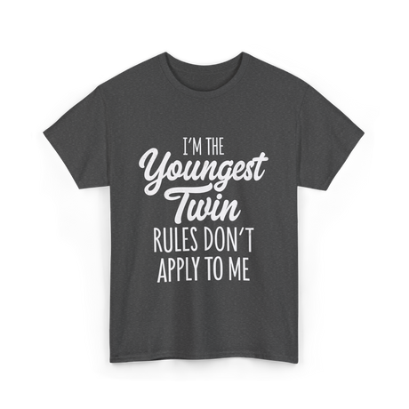 I’m the Youngest Twin Twins T-Shirt - Dark Heather