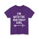 I'm With The Birthday Girl Celebration T-Shirt - Purple