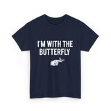 I'm With The Butterfly Butterfly T-Shirt - Navy