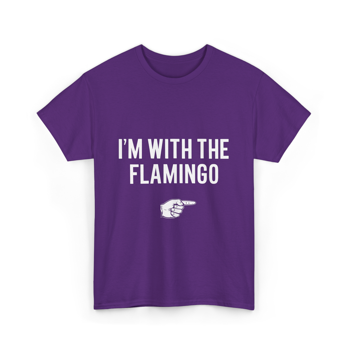 I'm With The Flamingo T-Shirt - Purple