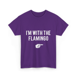 I'm With The Flamingo T-Shirt - Purple