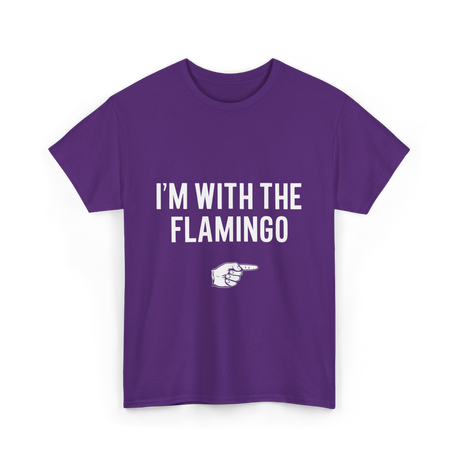 I'm With The Flamingo T-Shirt - Purple