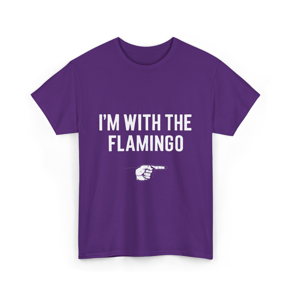 I'm With The Flamingo T-Shirt - Purple