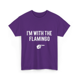 I'm With The Flamingo T-Shirt - Purple