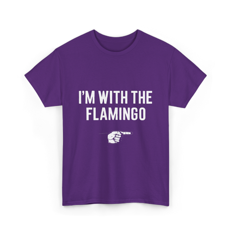 I'm With The Flamingo T-Shirt - Purple