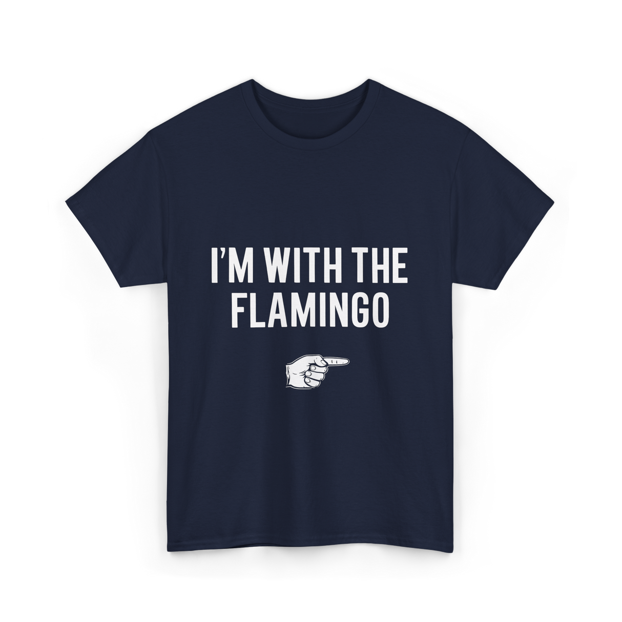 I'm With The Flamingo T-Shirt - Navy