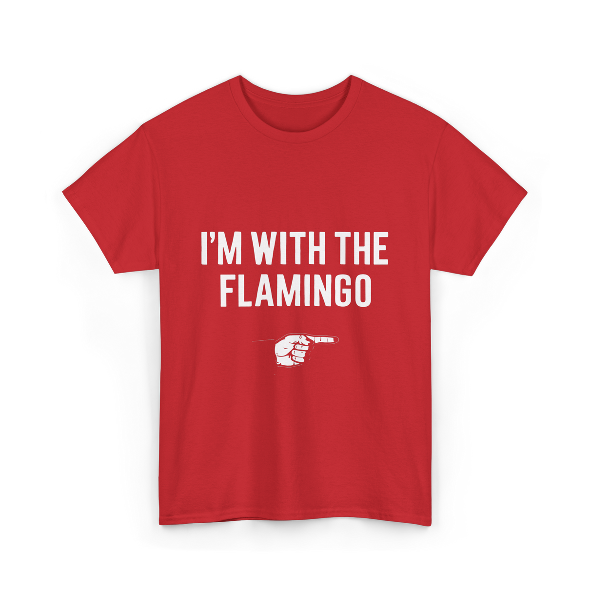 I'm With The Flamingo T-Shirt - Red