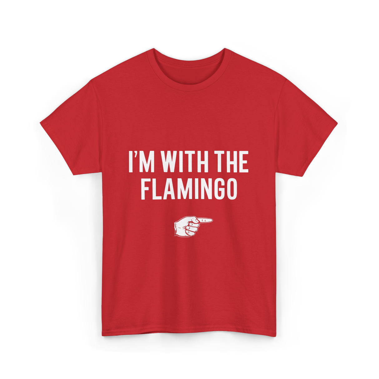 I'm With The Flamingo T-Shirt - Red