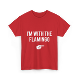 I'm With The Flamingo T-Shirt - Red