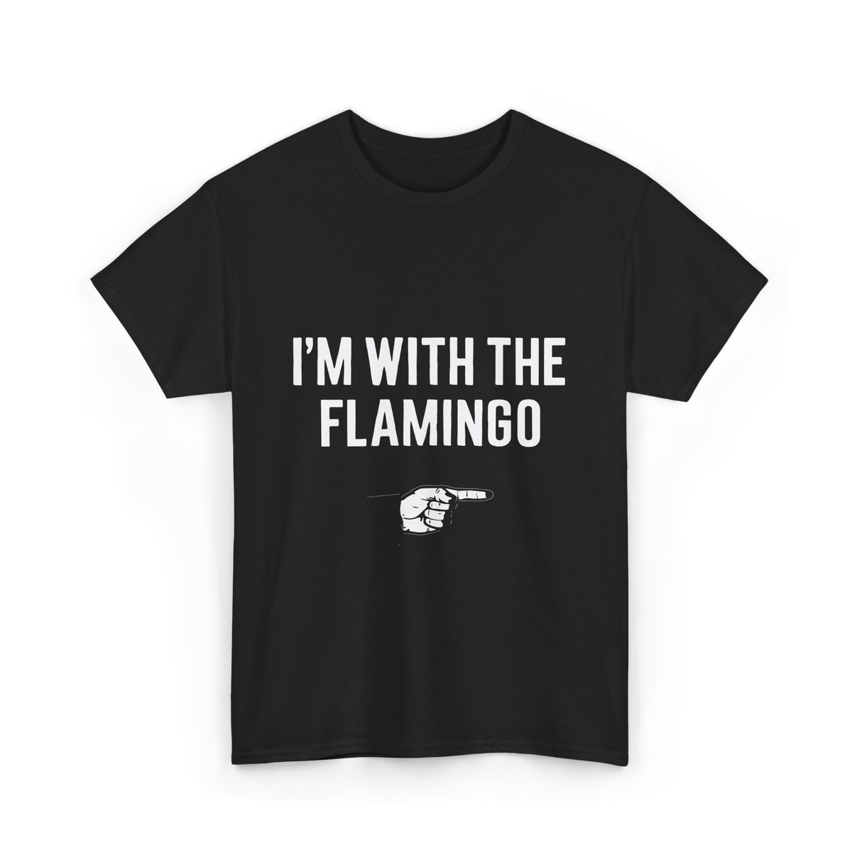 I'm With The Flamingo T-Shirt - Black