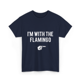 I'm With The Flamingo T-Shirt - Navy