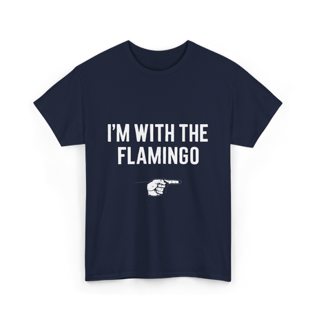 I'm With The Flamingo T-Shirt - Navy