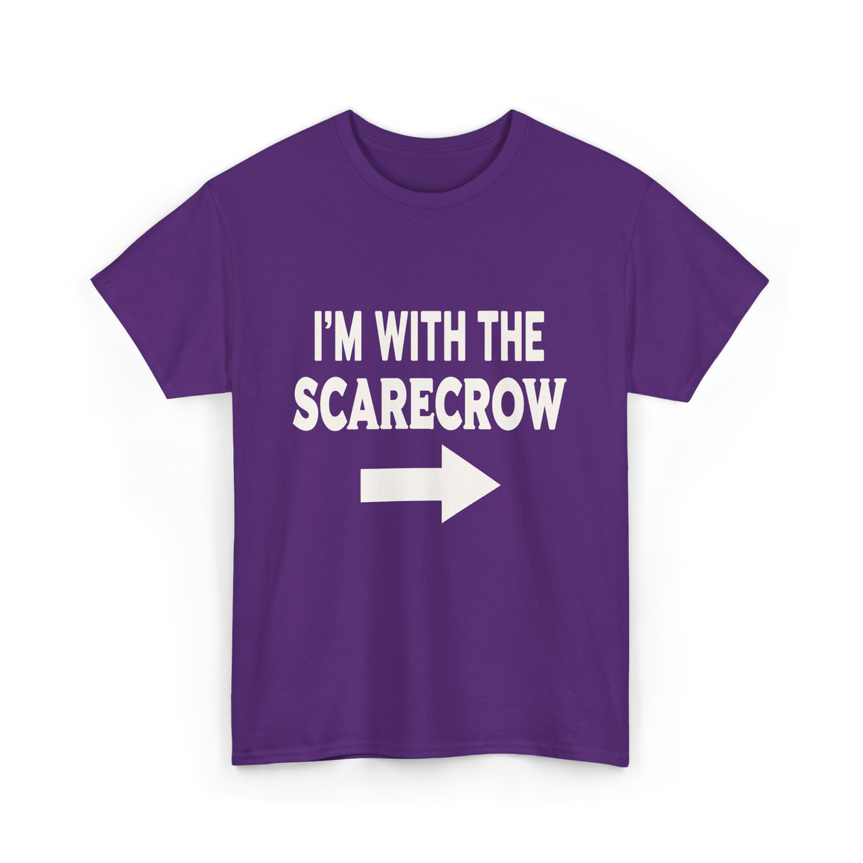 I'm With The Scarecrow Scarecrow T-Shirt - Purple