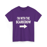 I'm With The Scarecrow Scarecrow T-Shirt - Purple