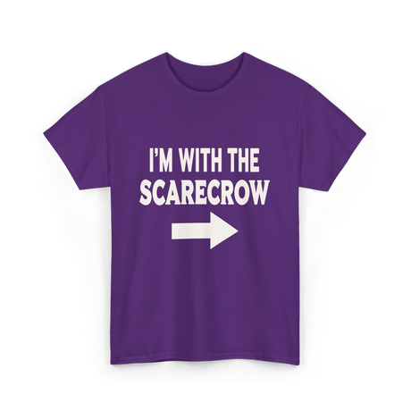 I'm With The Scarecrow Scarecrow T-Shirt - Purple