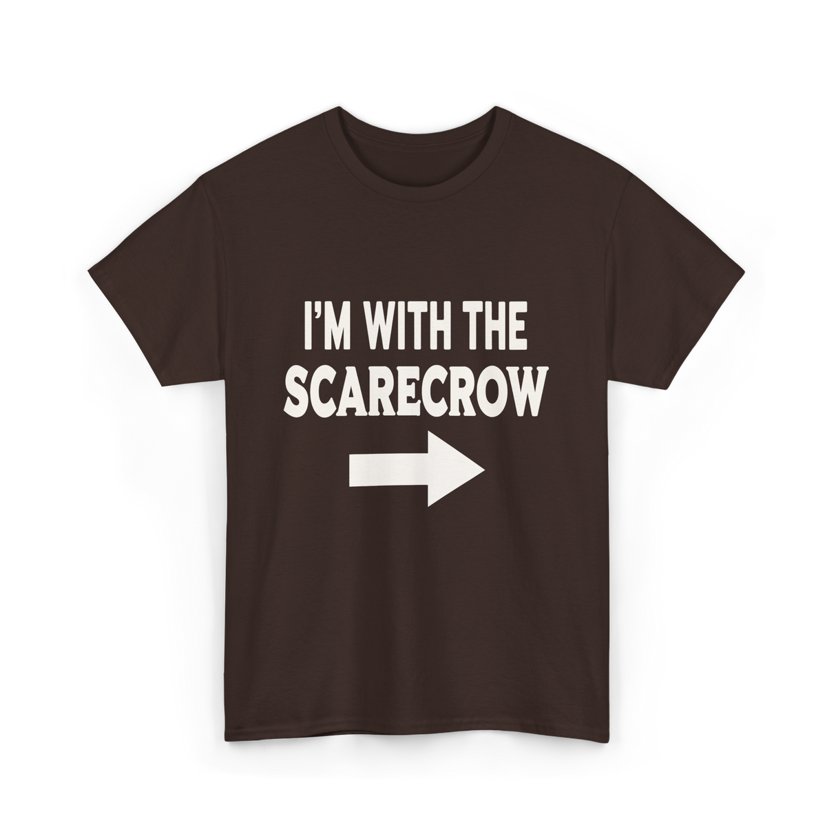 I'm With The Scarecrow Scarecrow T-Shirt - Dark Chocolate