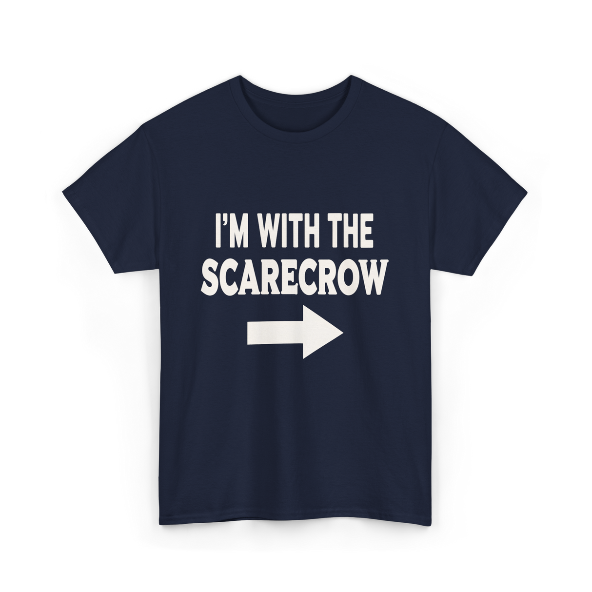 I'm With The Scarecrow Scarecrow T-Shirt - Navy