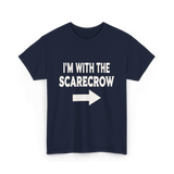 I'm With The Scarecrow Scarecrow T-Shirt - Navy