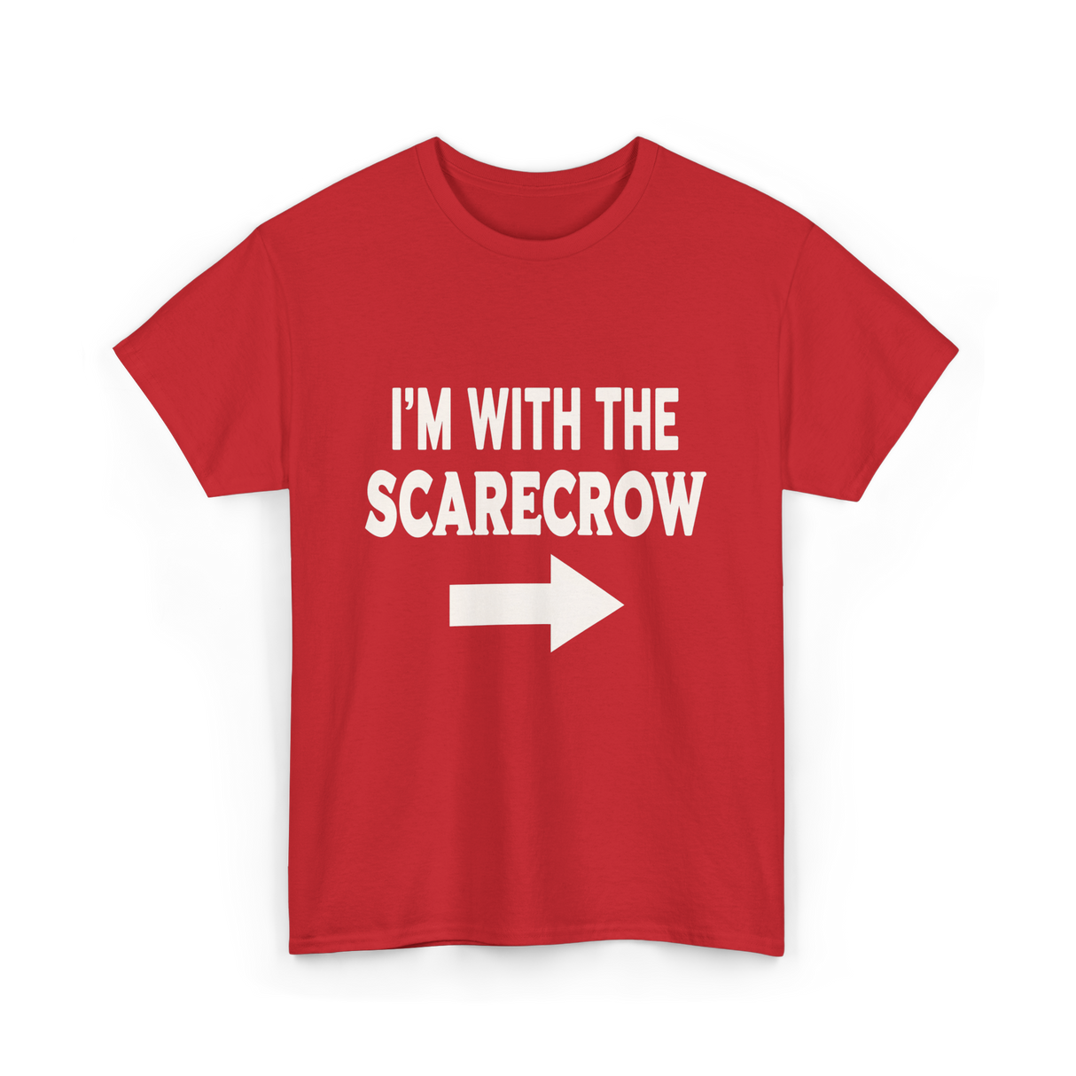 I'm With The Scarecrow Scarecrow T-Shirt - Red