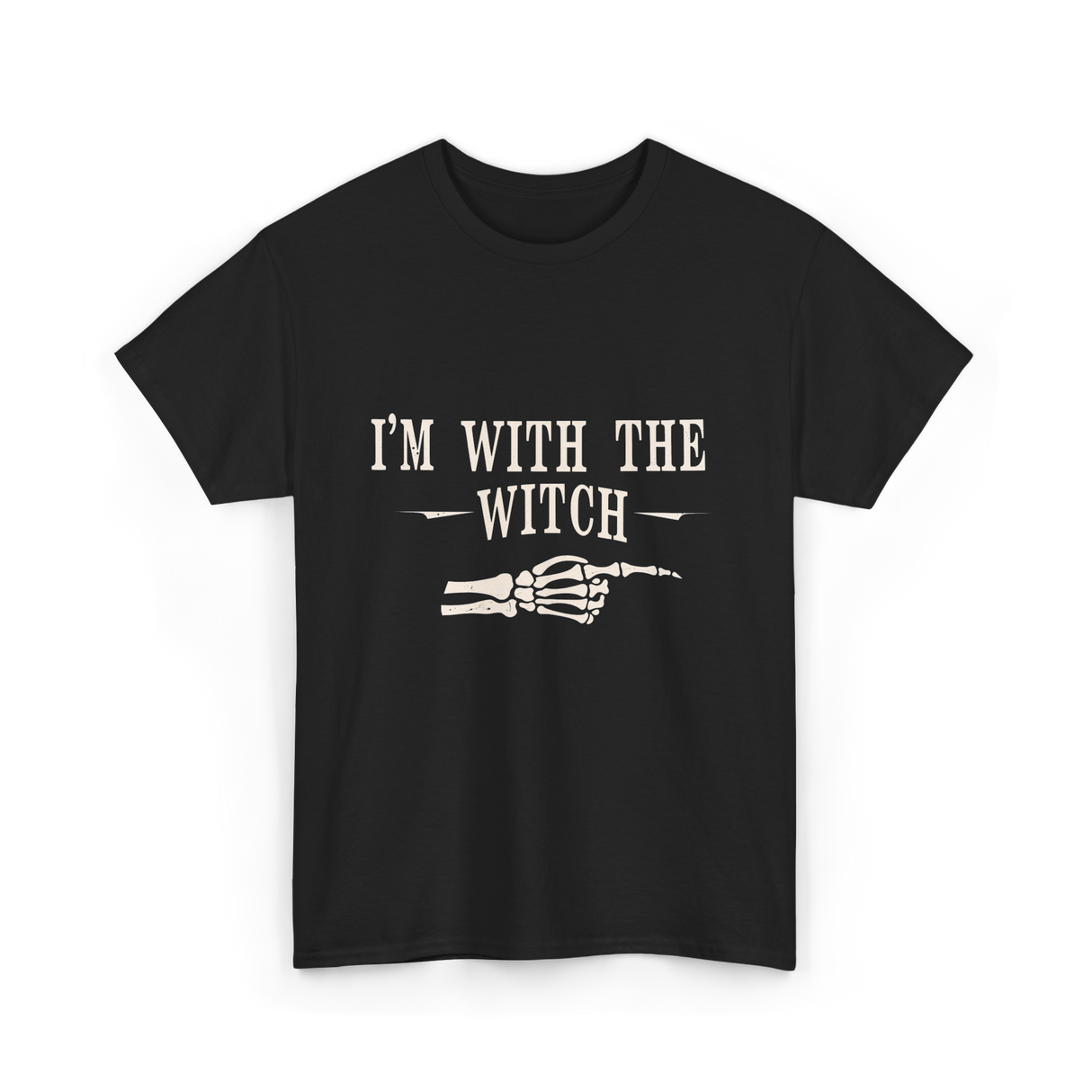 I'm with the Witch Halloween T-Shirt - Black