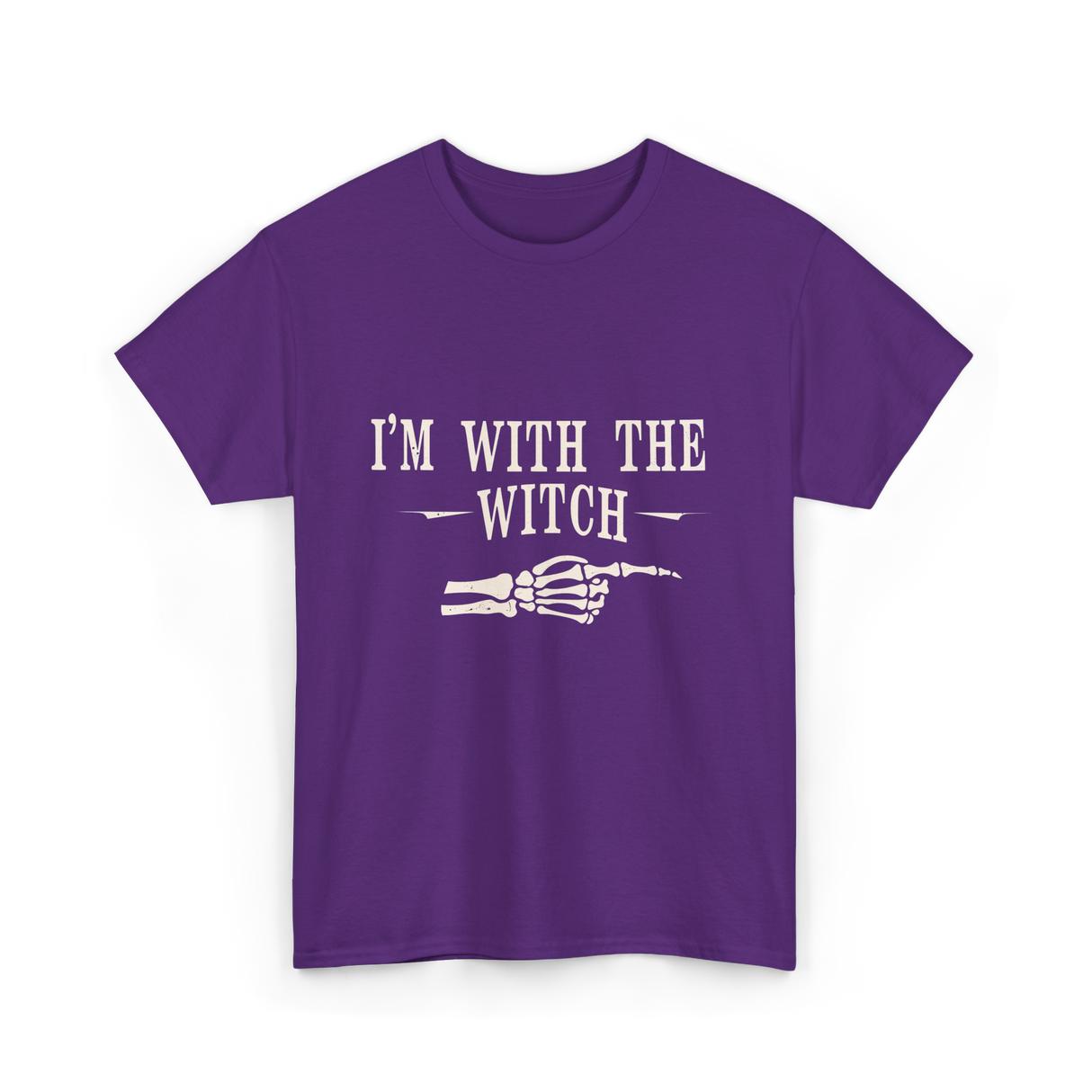 I'm with the Witch Halloween T-Shirt - Purple