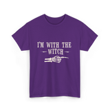 I'm with the Witch Halloween T-Shirt - Purple