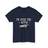 I'm with the Witch Halloween T-Shirt - Navy