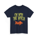 I'm With The Witch Halloween T-Shirt - Navy