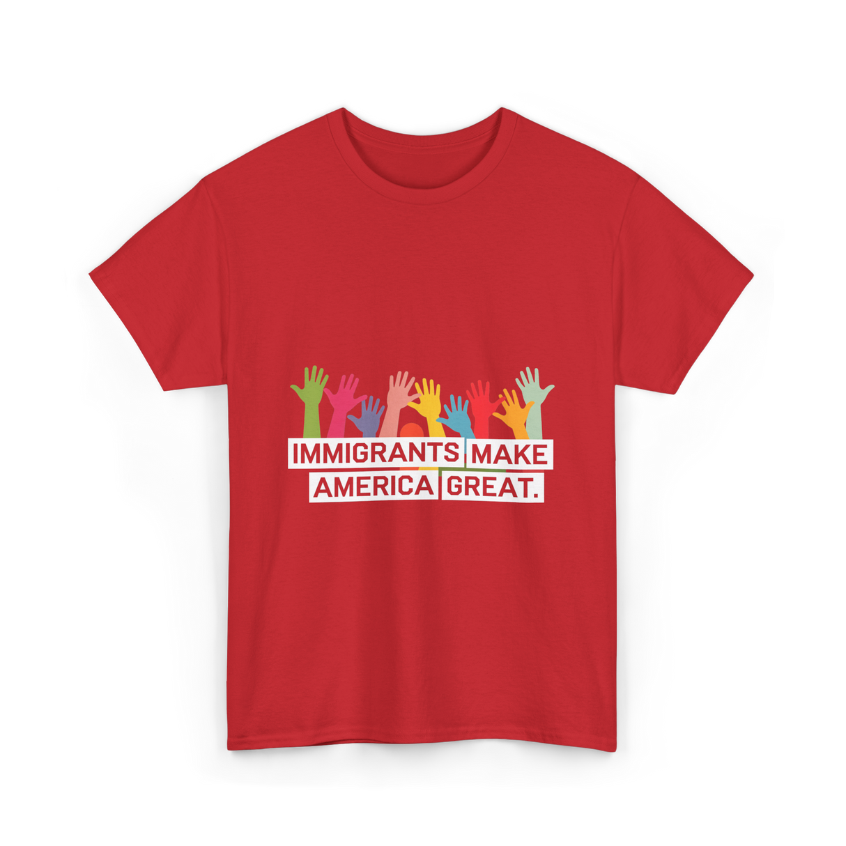 Immigrants Make America Great Immigration T-Shirt - Red