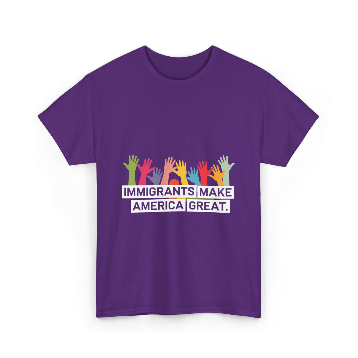 Immigrants Make America Great Immigration T-Shirt - Purple