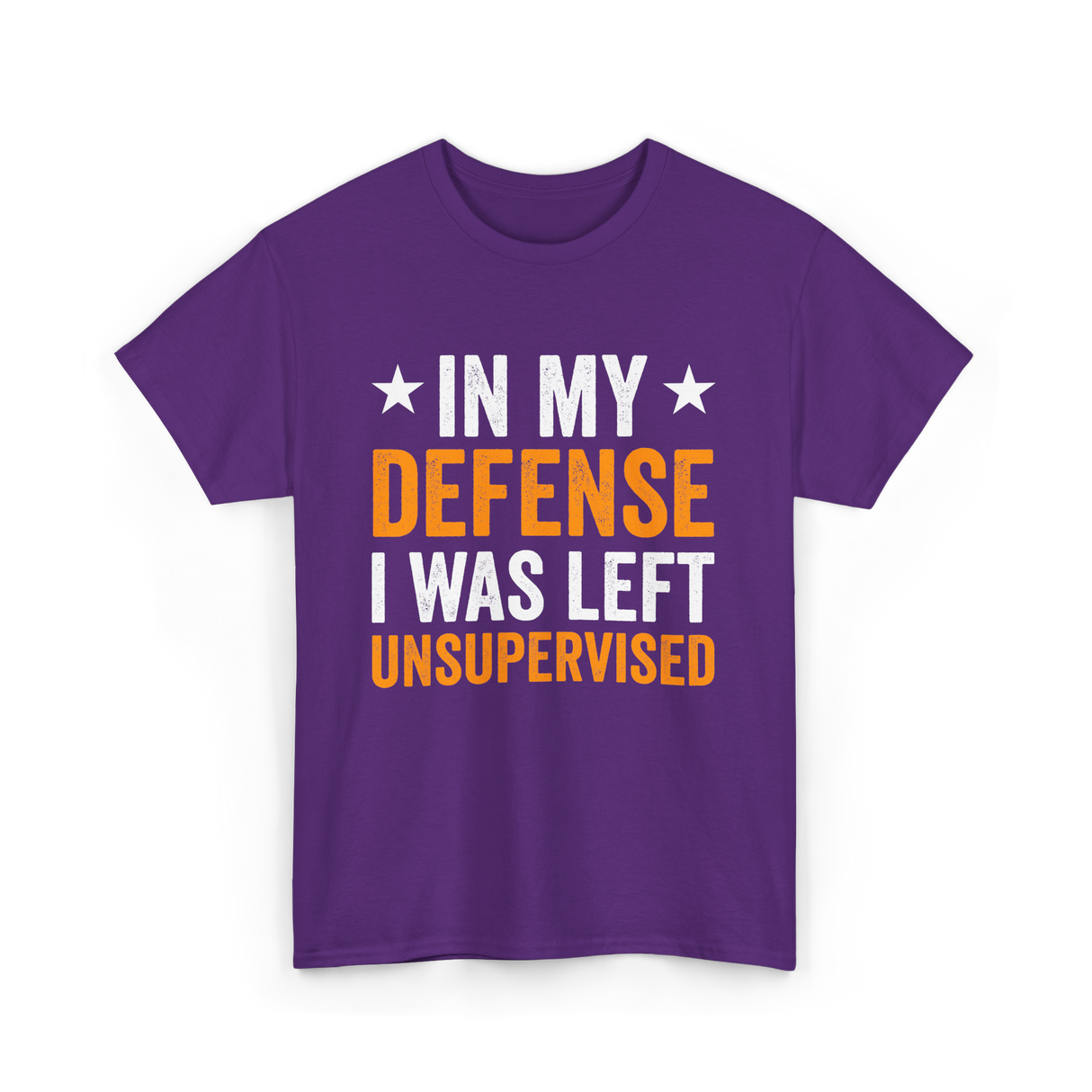 In My Defense Left Unsuuupervised T-Shirt - Purple