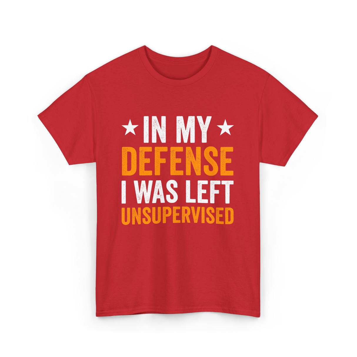 In My Defense Left Unsuuupervised T-Shirt - Red