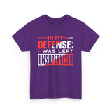 In My Defense Unsynchronized Defense T-Shirt - Purple