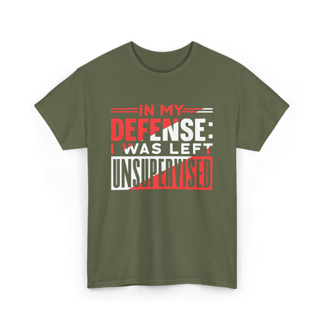 In My Defense Unsynchronized Defense T-Shirt - Military Green