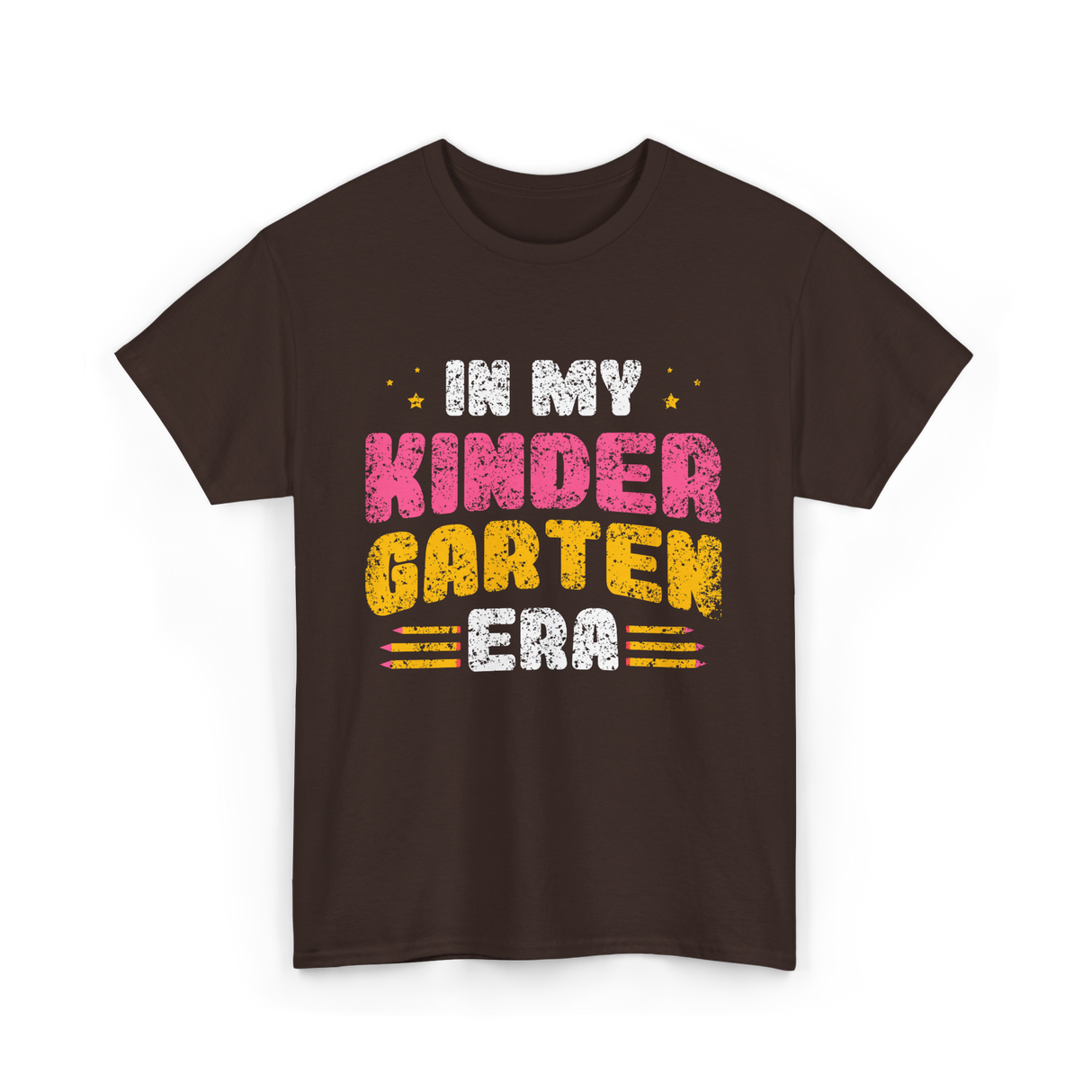 In My Kindergarten Era Kids Kindergarten T-Shirt - Dark Chocolate