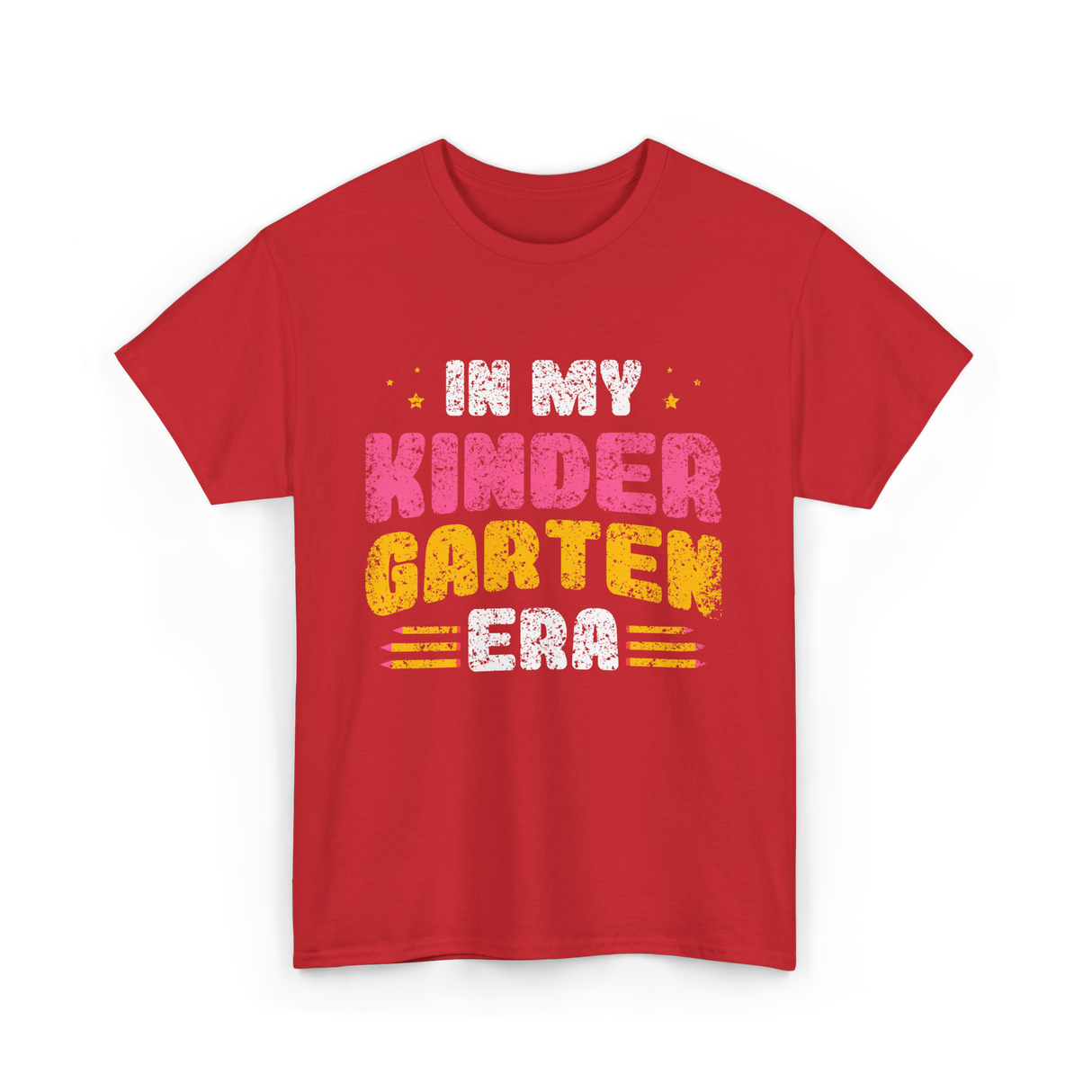 In My Kindergarten Era Kids Kindergarten T-Shirt - Red