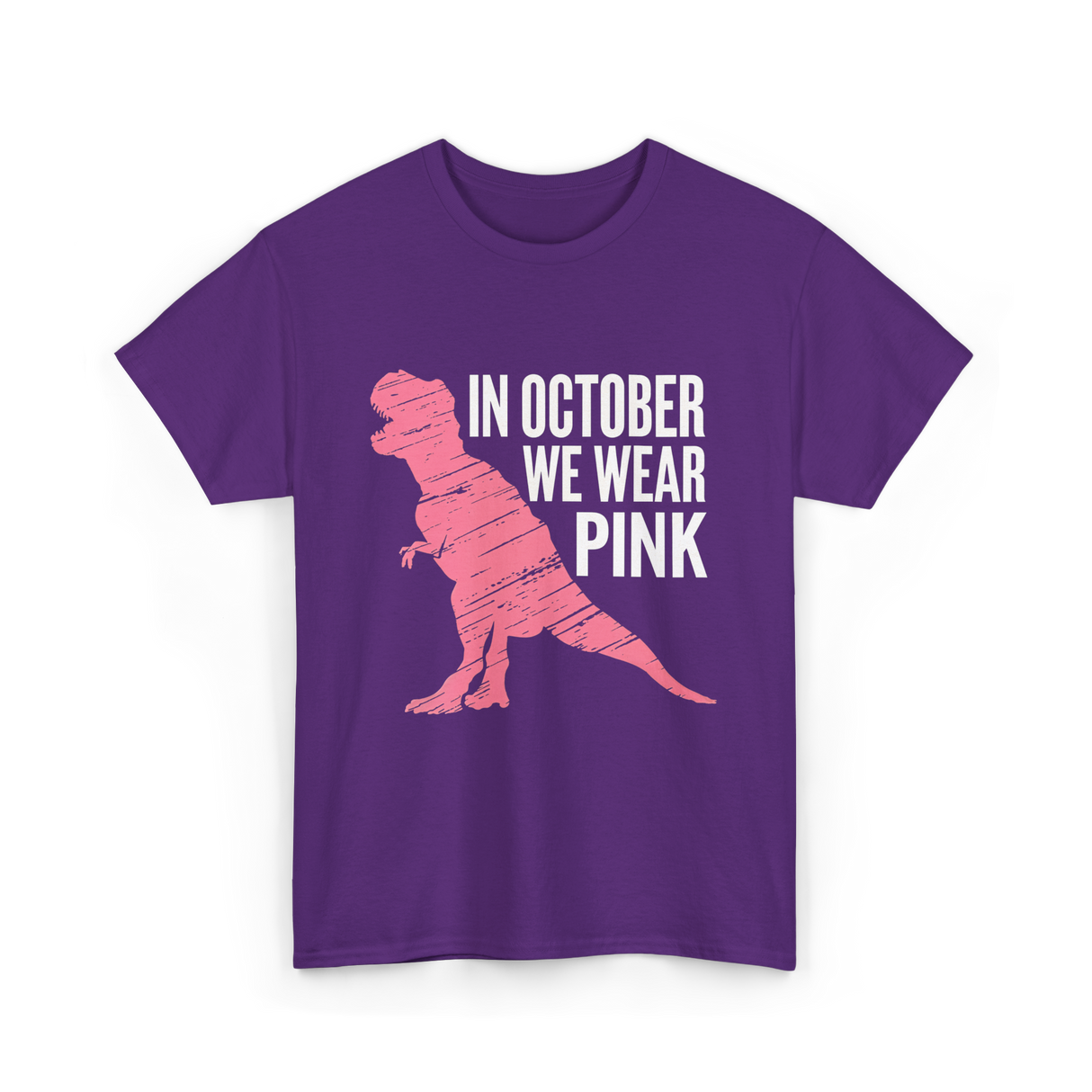 In October We Wear Pink Dinosaur T-Shirt - Purple