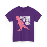 In October We Wear Pink Dinosaur T-Shirt - Purple